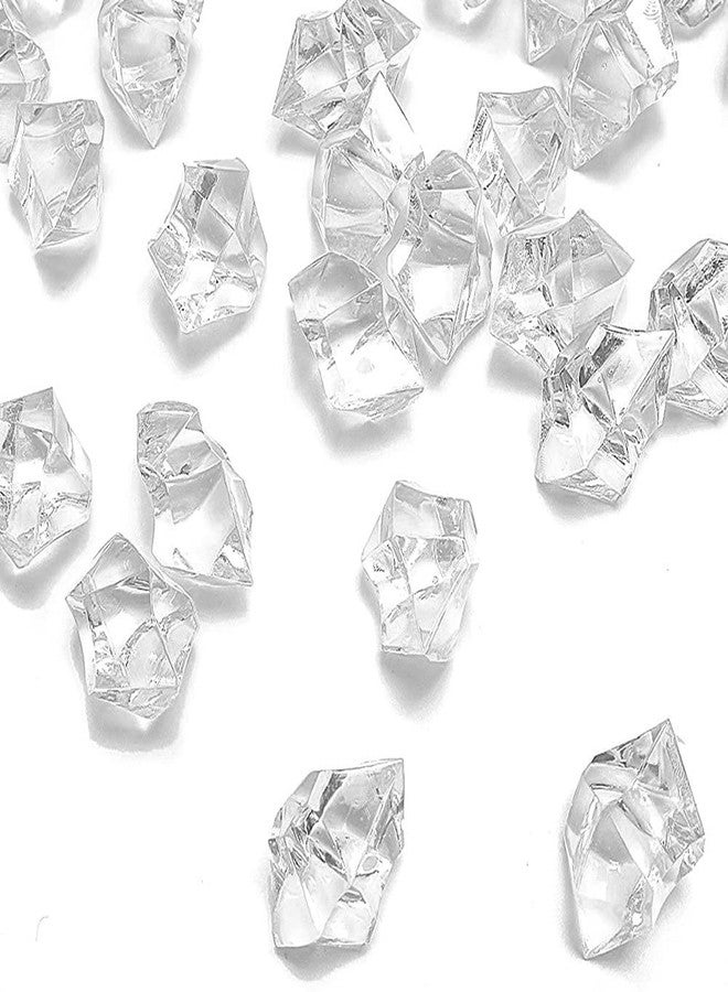 Promote Trader Pack of 100 Gram Acrylic Diamonds Faux Crystals for Home Decor Stones Decorative Stones for Aquarium Fish Tank Landscaping Vase Fillers (Clear), All Life Stages, Pellet - Image 2